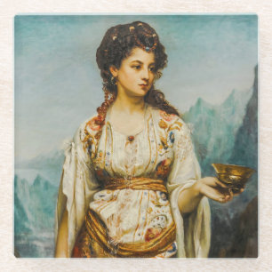 Circe by Jean Jules Bardin (1875) Glass Coaster
