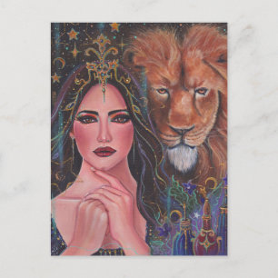 Circe goddess Stretched Canvas Print by Renee Postcard
