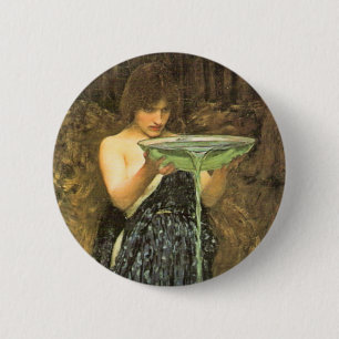 Circe Invidiosa by John William Waterhouse 2 Inch Round Button