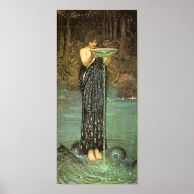 Circe Invidiosa by John William Waterhouse Poster (Front)