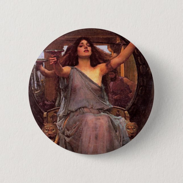 "Circe Offering the Cup to Odysseus" 2 Inch Round Button (Front)