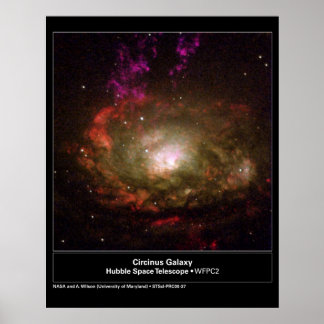 Circinus Galaxy Hubble Telescope Poster