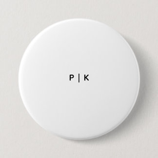Circle 3" Circle, White Stitching, Iron-On 3 Inch Round Button