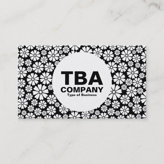 Circle - 8 Petals - (Gold) on White Business Card (Front)