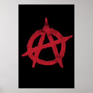 'circle a' anarchy symbol poster