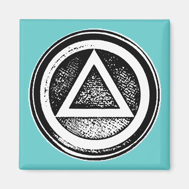 Circle and Triangle Recovery Sobriety Magnet (Front)