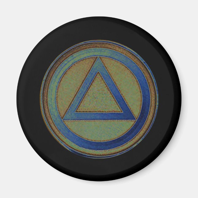 Circle and Triangle Recovery Sobriety Magnet (Front)
