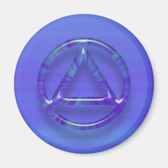 Circle and Triangle Recovery Sobriety Magnet (Front)