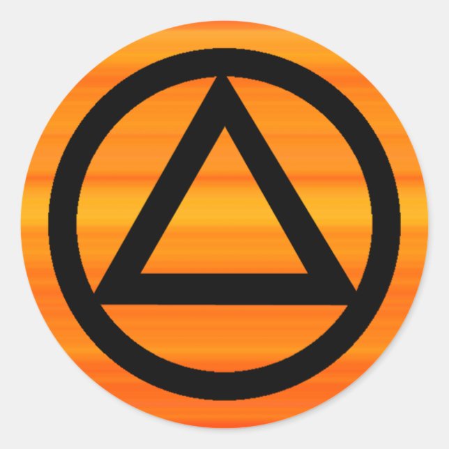 Circle and Triangle Recovery Sobriety Sticker (Front)