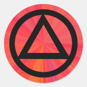 Circle and Triangle Recovery Sobriety Sticker