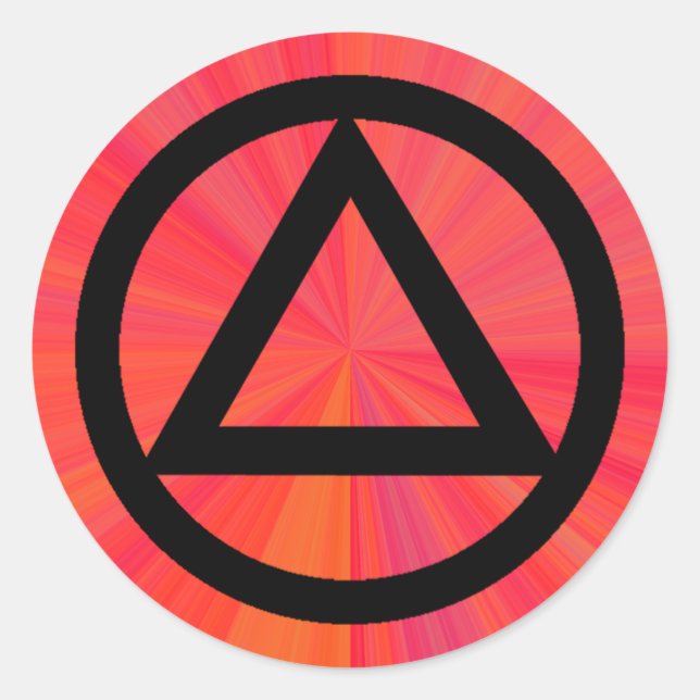 Circle and Triangle Recovery Sobriety Sticker (Front)