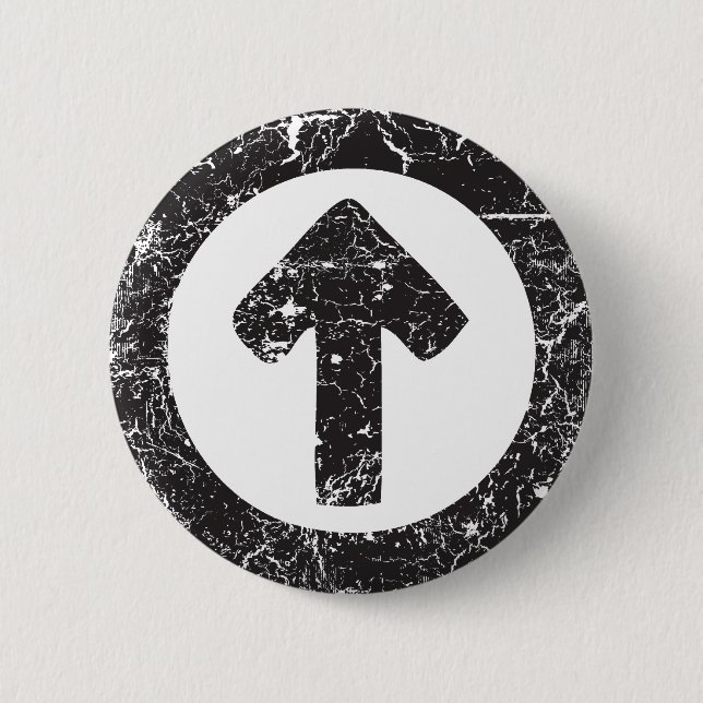 Circle Arrow 2 Inch Round Button (Front)