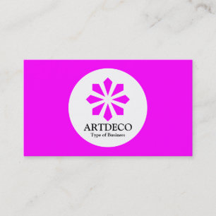 Circle - Art Deco - Magenta Business Card