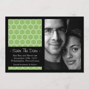 Circle Background Save The Dates (Lime Green) Save The Date