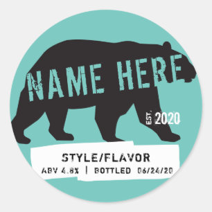 Circle Beer Wine Bottle Labels