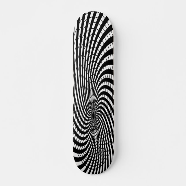 circle black and white skateboard (Front)
