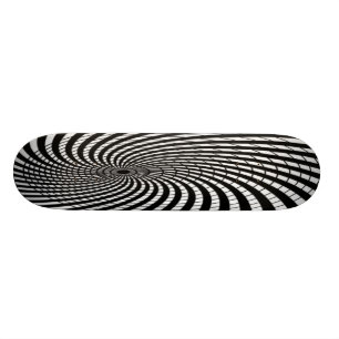 circle black and white skateboard
