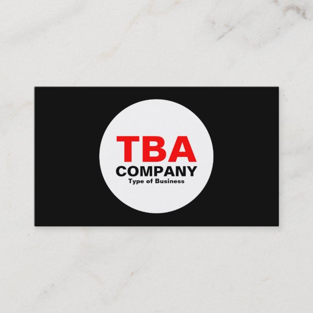 Circle - Black Business Card (Front)