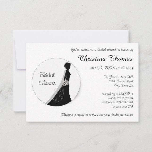 Circle Bride - 3x5 Bridal Shower Invitation (Front)