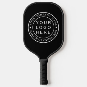 Circle Business Company Logo Black  Pickleball Paddle