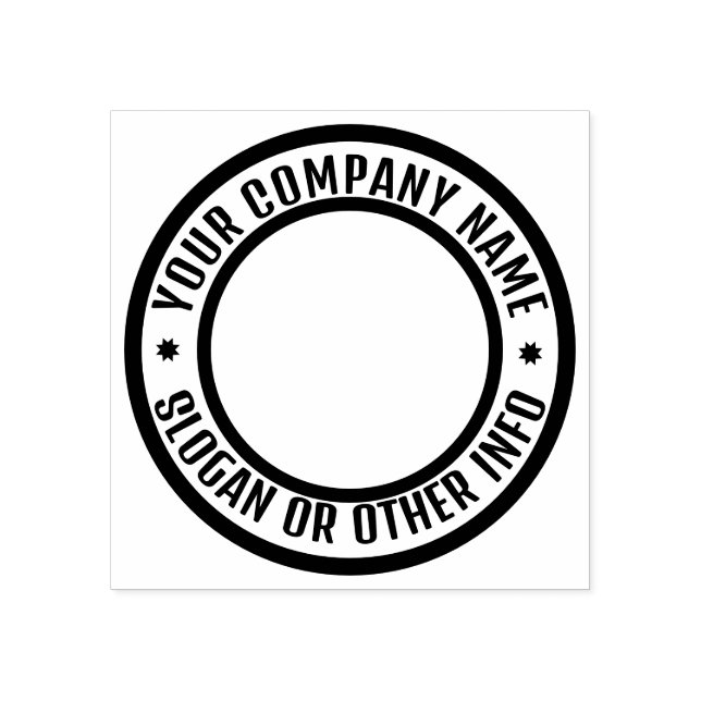 Circle Business Logo Custom Rubber Stamp (Imprint)
