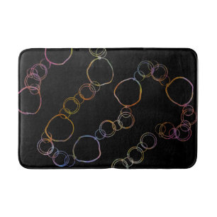 Circle Chain Rainbow Bath Mat