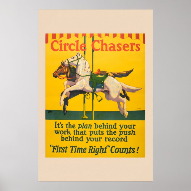 Circle Chasers! - 1920s Work Incentive Poster (Front)