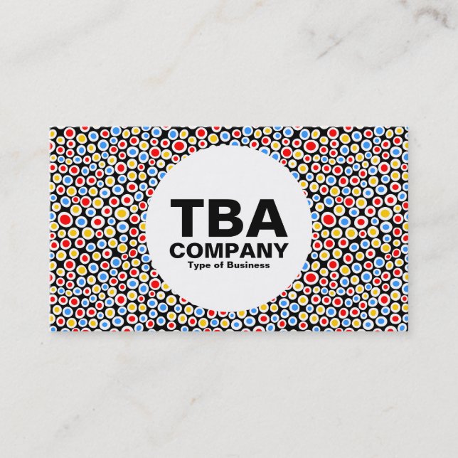 Circle - Colour Spots Pattern 230515 Business Card (Front)
