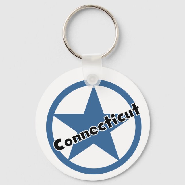 Circle Connecticut Keychain (Front)