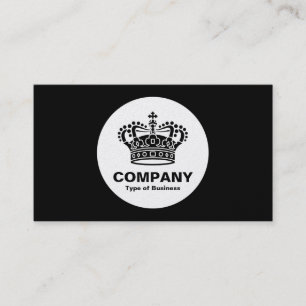 Circle - Crown - Black (Gold) Business Card