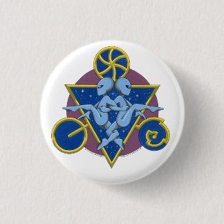 Circle Dancing Aliens 1 Inch Round Button