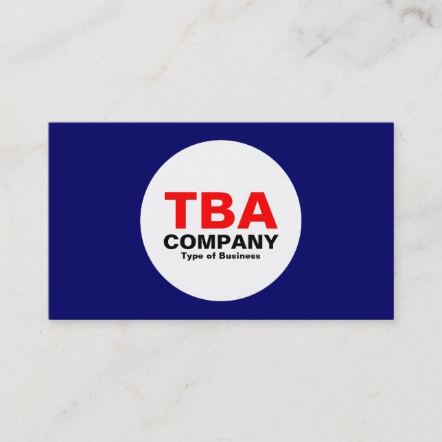 Circle - Deep Navy Business Card (Front)