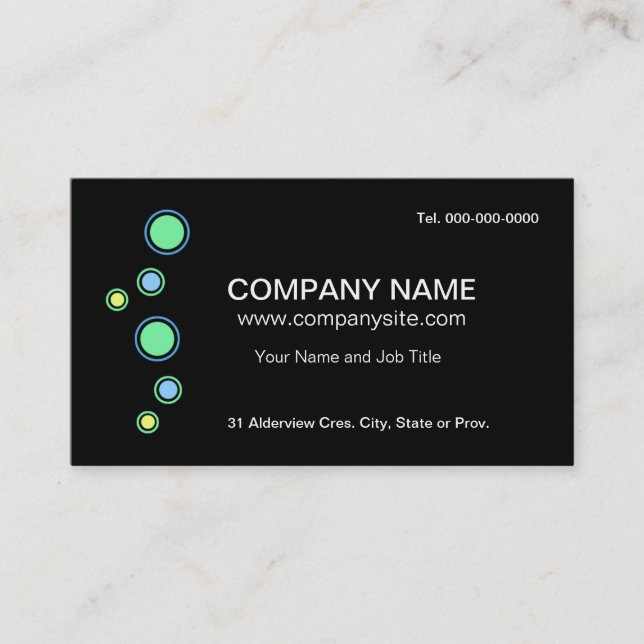 Circle Design Business Cards (Front)