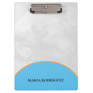 Circle Design Professional White Marble Clipboard