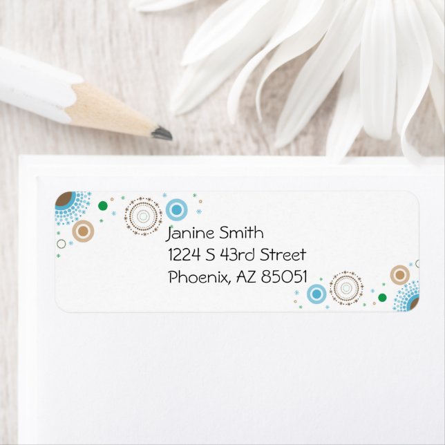 Circle Design Return Address Label (Insitu)