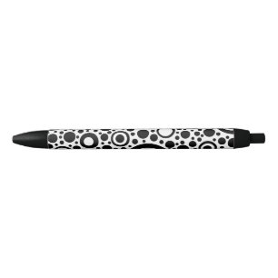 Circle & Dots pattern black + your backgr. & ideas Ink Pen