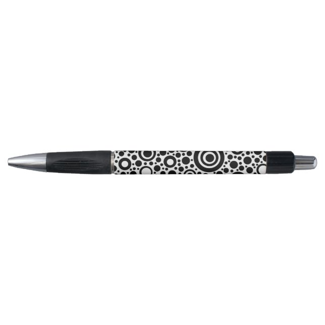 Circle & Dots pattern black + your backgr. & ideas Pen (Front)