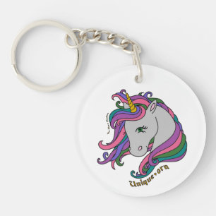 Circle Double-Side Keychain - Unique-orn