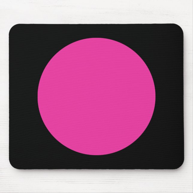 Circle - Dp Rose and Black Mouse Pad (Front)