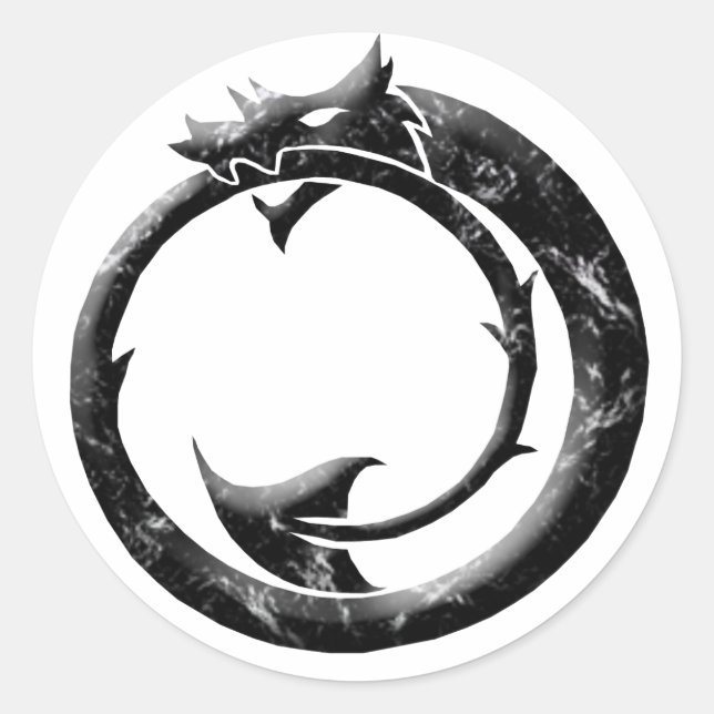 Circle Dragon Classic Round Sticker (Front)