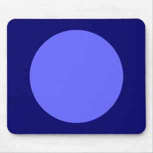 Circle - Electric Blue and Dp Navy Mouse Pad