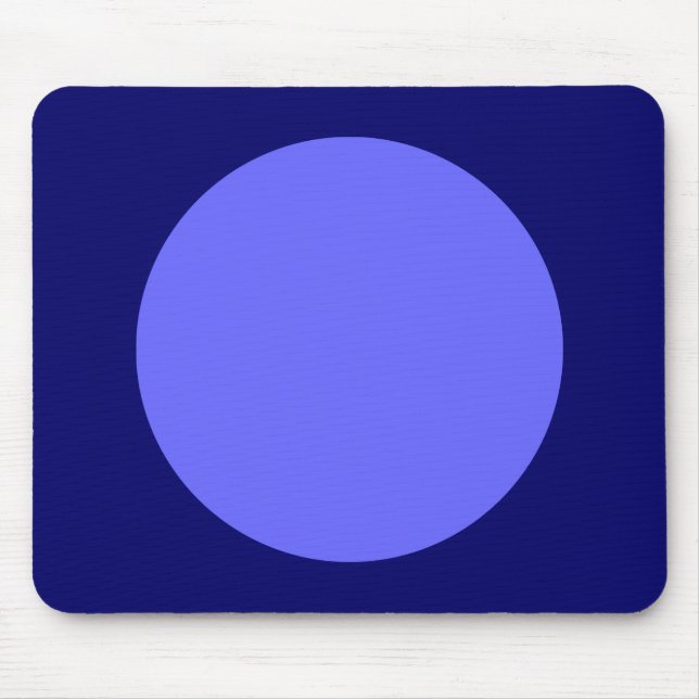 Circle - Electric Blue and Dp Navy Mouse Pad (Front)