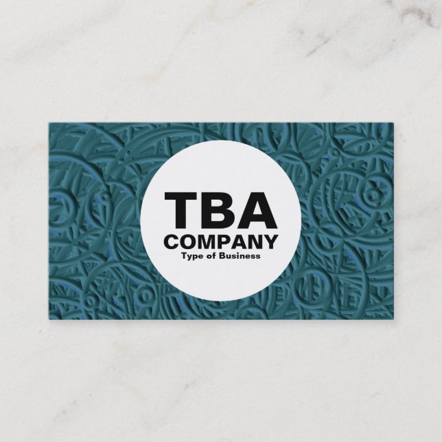 Circle - Embossed Rings Business Card (Front)