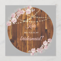 Circle Floral Luminaire Chaîne en bois Carte de fe