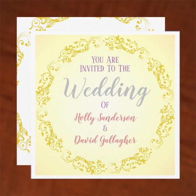 Circle Flourish with Graduated Background Invitation (Creator Uploaded)