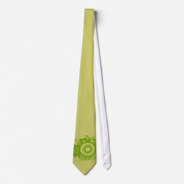 Circle Flowers Swirly - Customized Tie (Front)
