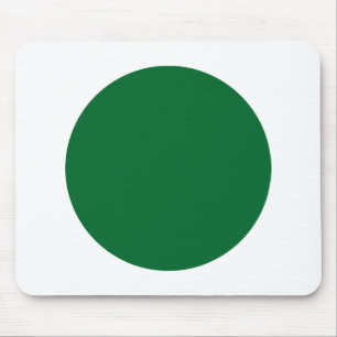 Circle - Forest Green and White Mouse Pad