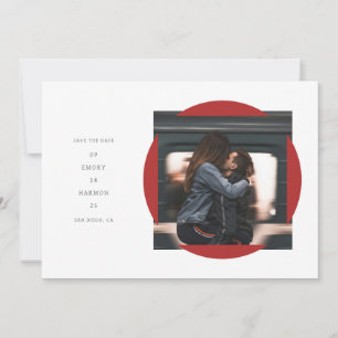 Circle Frame Save the Date card