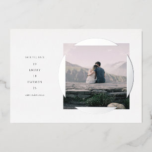 Circle Frame Save the Date card