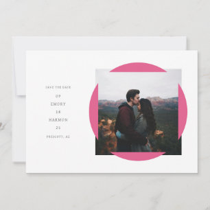 Circle Frame Save the Date card